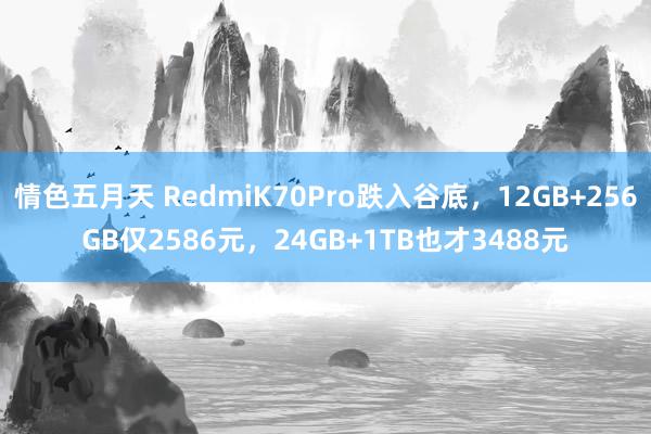 情色五月天 RedmiK70Pro跌入谷底，12GB+256GB仅2586元，24GB+1TB也才3488元