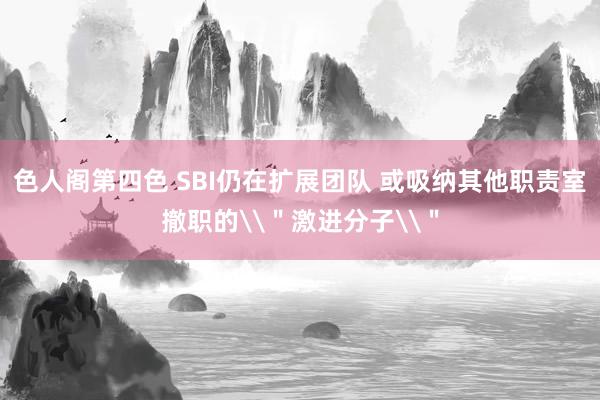 色人阁第四色 SBI仍在扩展团队 或吸纳其他职责室撤职的\＂激进分子\＂