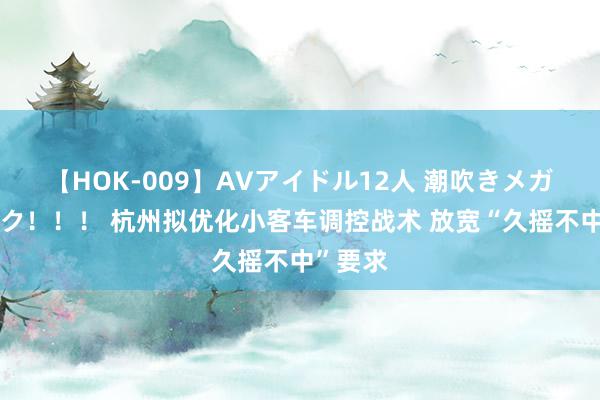 【HOK-009】AVアイドル12人 潮吹きメガファック！！！ 杭州拟优化小客车调控战术 放宽“久摇不中”要求