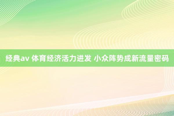 经典av 体育经济活力迸发 小众阵势成新流量密码