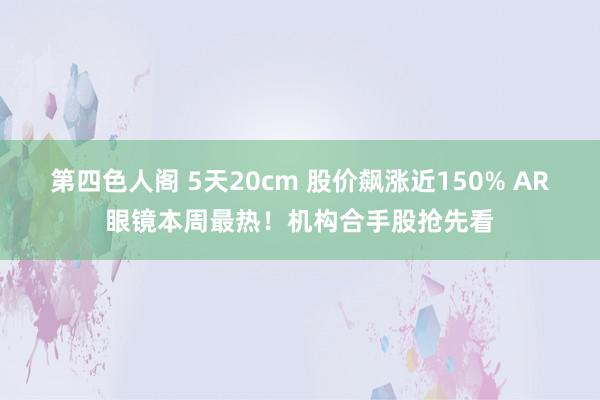 第四色人阁 5天20cm 股价飙涨近150% AR眼镜本周最热！机构合手股抢先看