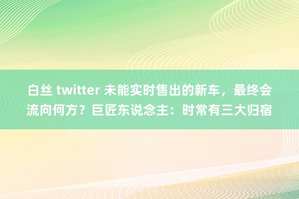 白丝 twitter 未能实时售出的新车，最终会流向何方？巨匠东说念主：时常有三大归宿