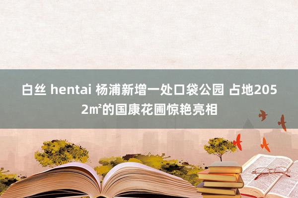 白丝 hentai 杨浦新增一处口袋公园 占地2052㎡的国康花圃惊艳亮相