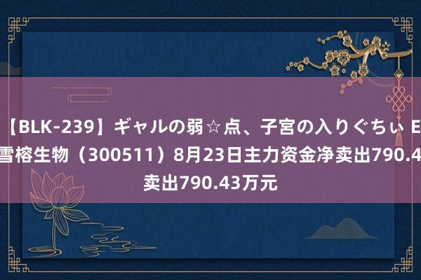 【BLK-239】ギャルの弱☆点、子宮の入りぐちぃ EMIRI 雪榕生物（300511）8月23日主力资金净卖出790.43万元