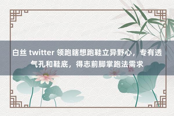 白丝 twitter 领跑瞎想跑鞋立异野心，专有透气孔和鞋底，得志前脚掌跑法需求